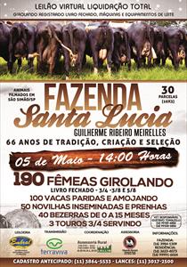 LIQUIDAÇÃO TOTAL VIRTUAL DO REBANHO GIROLANDO | MÁQUINAS | EQUIPAMENTOS DE LEITE - FAZENDA SANTA LUCIA LIQUIDAÇÃO TOTAL VIRTUAL DO REBANHO GIROLANDO | MÁQUINAS | EQUIPAMENTOS DE LEITE - FAZENDA SANTA LUCIA