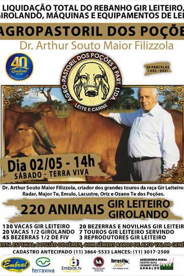 LIQUIDAÇÃO TOTAL DO REBANHO GIR LEITEIRO, GIROLANDO, MÁQUINAS E EQUIPAMENTOS DE LEITE<br>AGROPASTORIL DOS POÇÕES DR ARTHUR SOUTO MAIOR FILIZZOLA LIQUIDAÇÃO TOTAL DO REBANHO GIR LEITEIRO, GIROLANDO, MÁQUINAS E EQUIPAMENTOS DE LEITE<br>AGROPASTORIL DOS POÇÕES DR ARTHUR SOUTO MAIOR FILIZZOLA