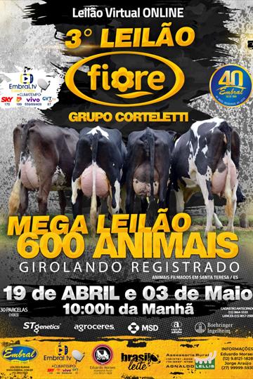 3º LEILÃO VIRTUAL FIORE | GRUPO CORTELETTI 3º LEILÃO VIRTUAL FIORE | GRUPO CORTELETTI