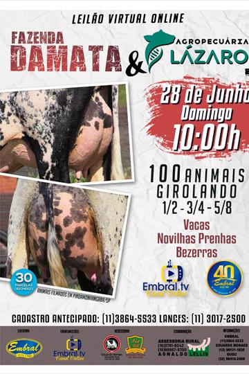 LEILÃO ANUAL ON LINE | FAZENDA DA MATA & AGROPECUÁRIA LÁZARO LEILÃO ANUAL ON LINE | FAZENDA DA MATA & AGROPECUÁRIA LÁZARO