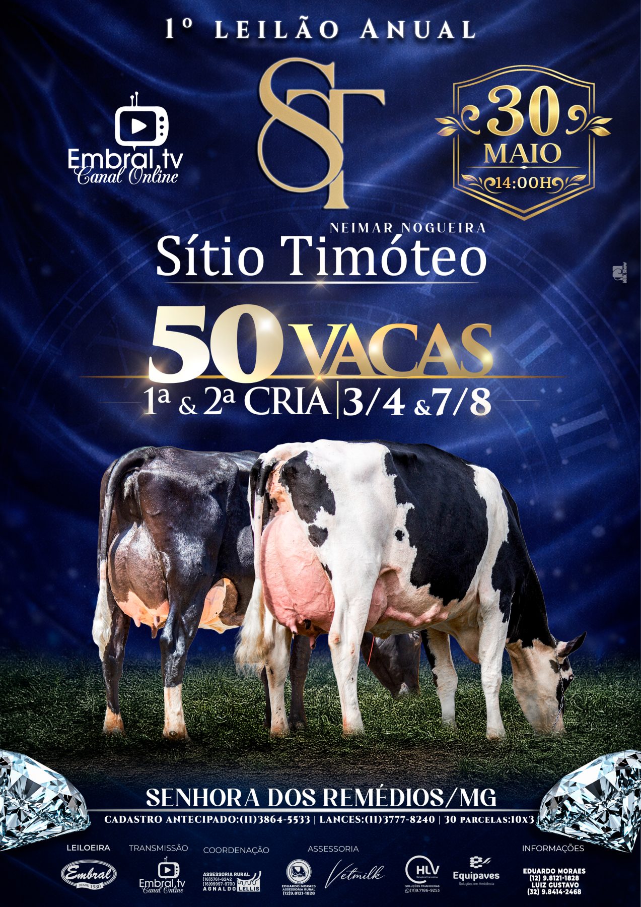 1º LEILÃO ANUAL SITIO TIMOTEO | VACAS 3/4 E 7/8